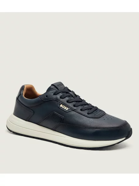 BOSS BLACK Teniși din piele Vinston_Runn_butb negru
