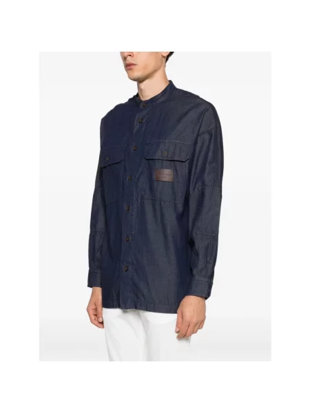 Koszula Emporio Armani niebieska