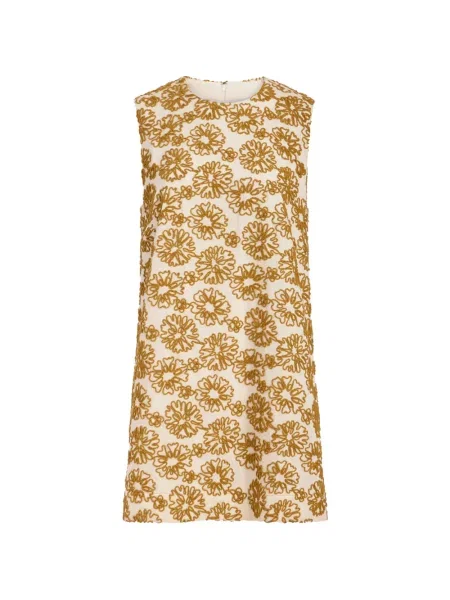Rochie Marie Oliver cu model floral alb