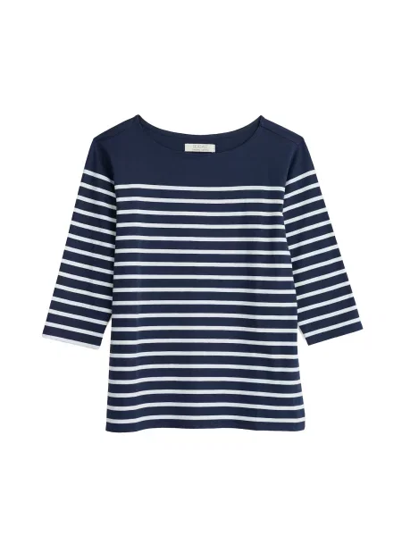 Seasalt Cornwall Tričko Sailor marine modrá bílá