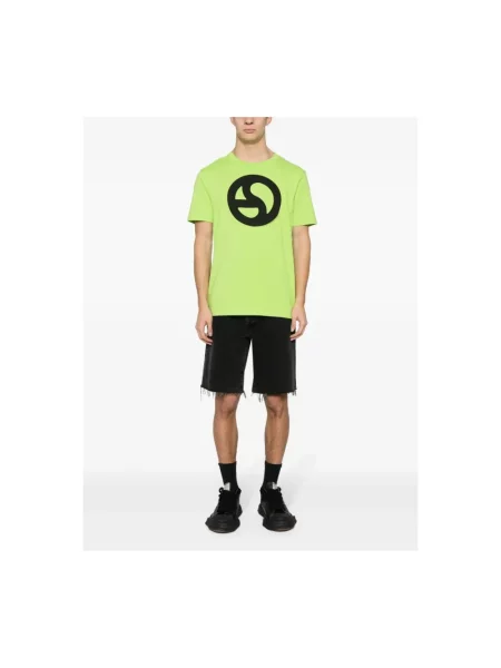 Koszulka Acne Studios z logo zielona
