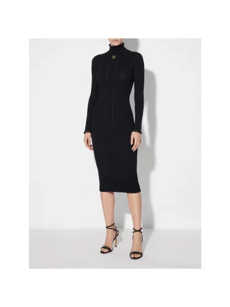 Sukienka midi Elisabetta Franchi z logo czarna
