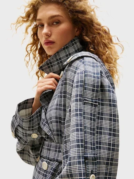 Клетчатый тренч Tommy Hilfiger