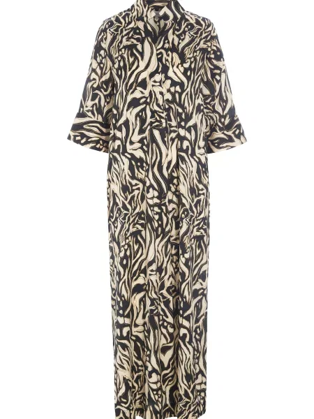 Dea Kudibal Košulja haljina Helgadea / zelena bež