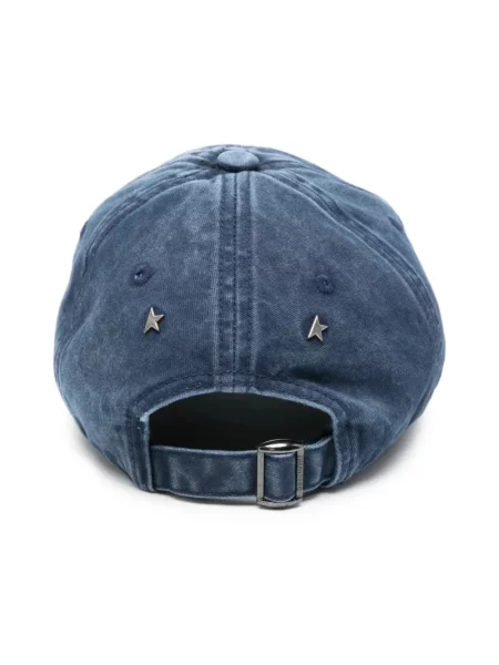 Czapka z daszkiem Golden Goose frotte niebieska