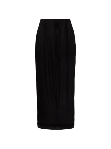 Fustă midi Wardrobe.nyc cu volane negru