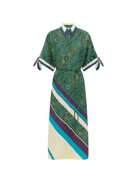Rochie tip cămașă Alemais verde
