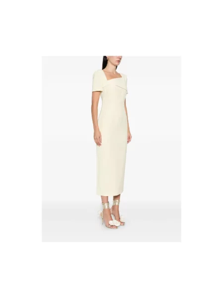 Sukienka midi Roland Mouret żółta