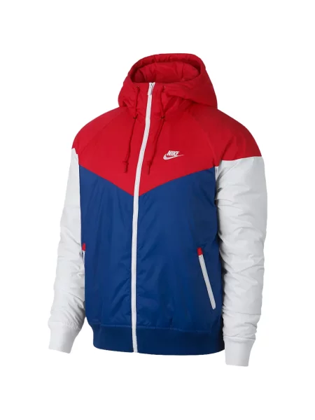 Geacă Nike cu glugă albastru