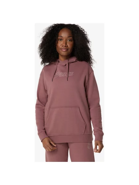 Bluza z kapturem ASICS Sweat Full Logo róż ciemny XS różowa