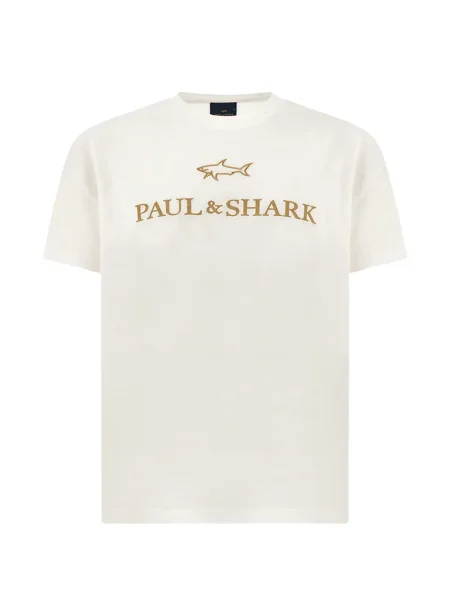 Tricou Paul & Shark cu broderie alb