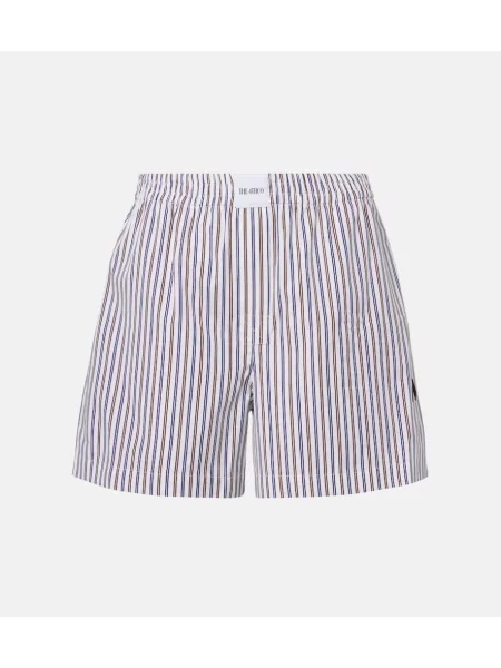 Pantaloni scurți The Attico cu dungi alb
