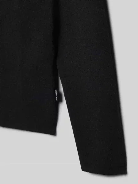 Koszulka polo o kroju regular fit z efektem dzianiny model ‘Bradfort’ Jack & Jones czarna