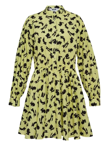 Rochie mini Msgm cu imagine galben