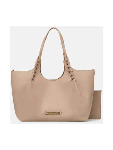 Love Moschino torebka shopper beżowa