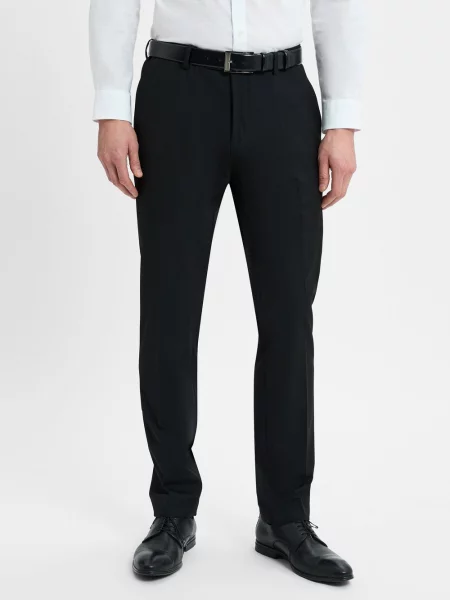 Finshley & Harding spodnie od garnituru modułowego Mężczyźni Slim Fit jednolity 24 czarny