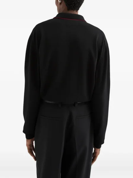 Polo Jil Sander de lână negru