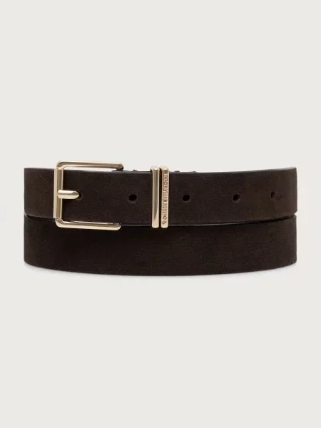 Tommy Hilfiger curea pentru femei din piele întoarsă maro