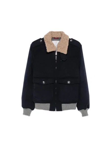 Kurtka bomber Brunello Cucinelli niebieski
