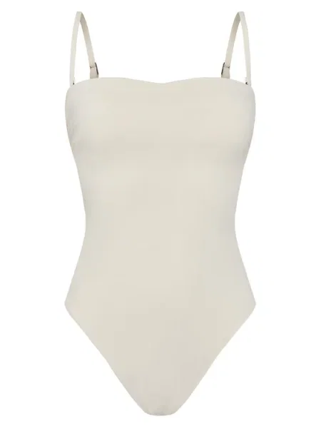 Calvin Klein Swimwear Бански костюм Бежов сиво