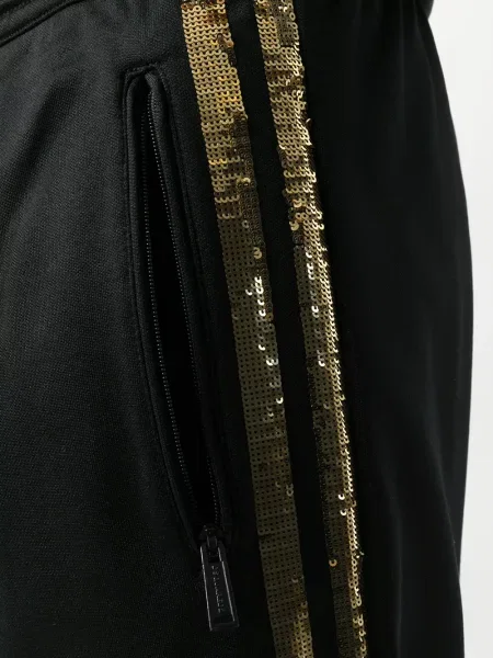 Pantaloni Dsquared2 cu paiete cu dungi negru