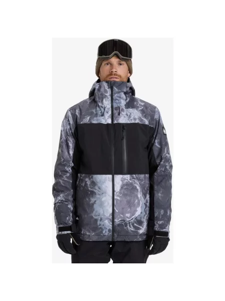 Kurtka z kapturem Quiksilver Sycamore Printed szary S czarny