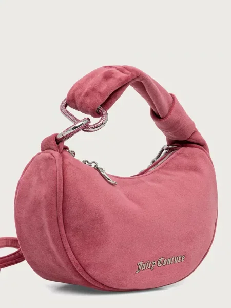 Geanta hobo Juicy Couture din velur roz