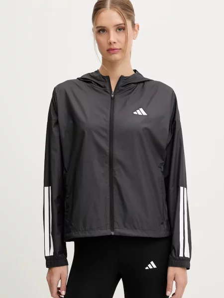 ADIDAS PERFORMANCE Geacă sport Hyperglam negru alb