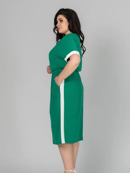 Платье миди All Posa зеленое