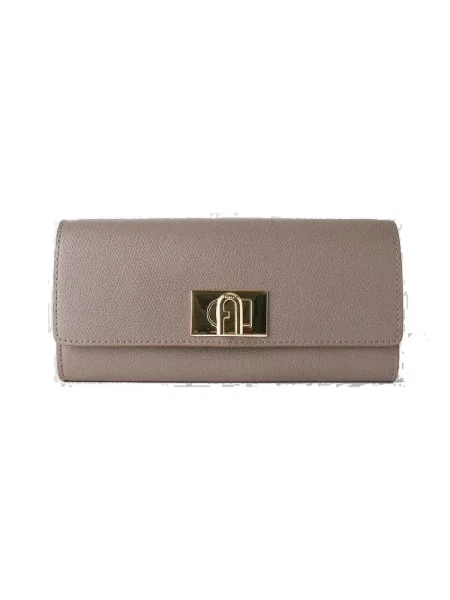 Portfel Furla skórzany szary