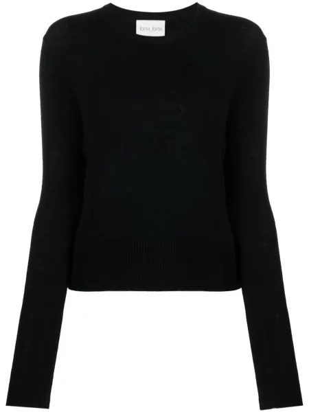 Pulover Forte_forte cu decolteu rotund negru