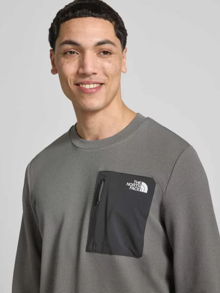 Bluzka z długim rękawem z kieszenią napoleon model KECHA' The North Face szara