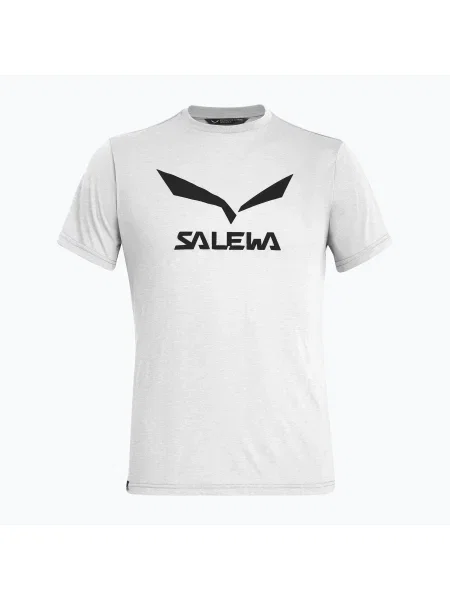 Cămașă de trekking pentru bărbați Salewa Solidlogo Dry albă