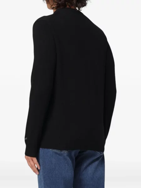 Пуловер Woolrich с кръгло деколте черно
