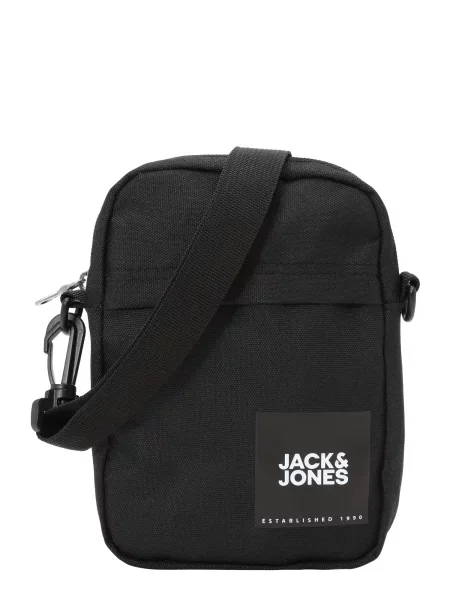 JACK & JONES Torba preko ramena Jamie crna bijela