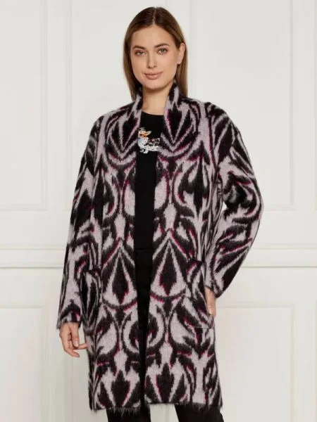 Marc Cain Cardigan cu adaos de lână roz