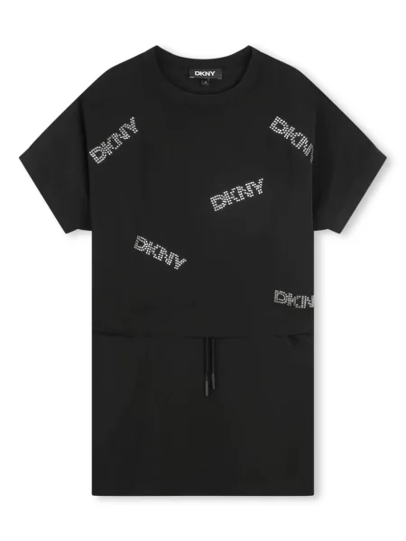 Sukienka koszulowa dziecięca Dkny czarna