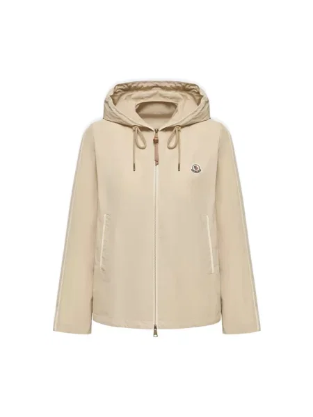Kurtka Moncler z kapturem beżowa