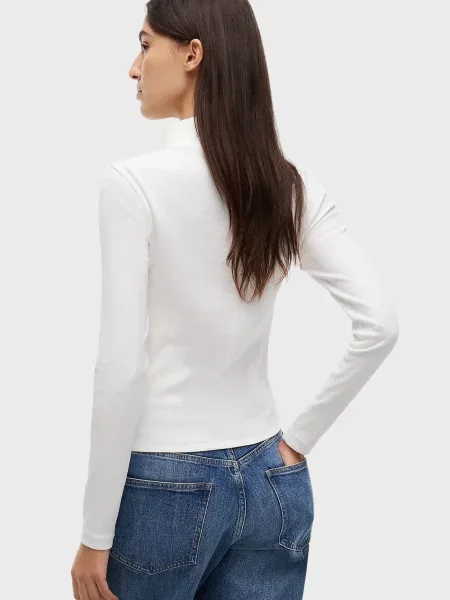 Водолазка Tommy Jeans для гольфу біла