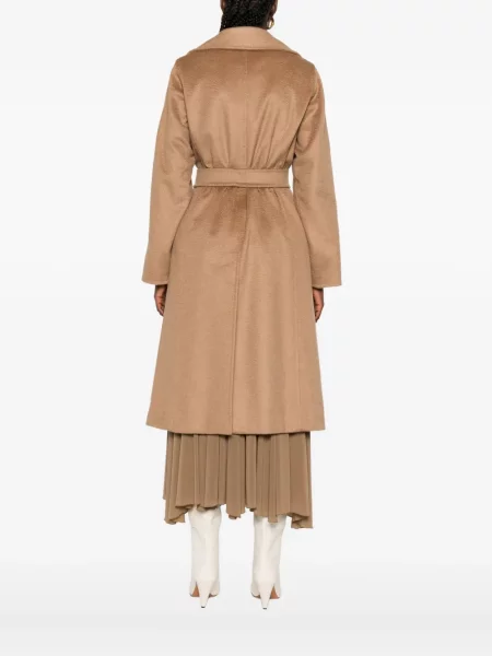 Płaszcz Max Mara z klapą brązowy