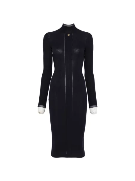 Rochie midi Elisabetta Franchi tricotate albastru