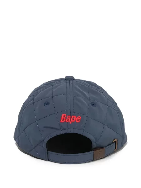 Matlasat șapcă A Bathing Ape® cu autograf albastru
