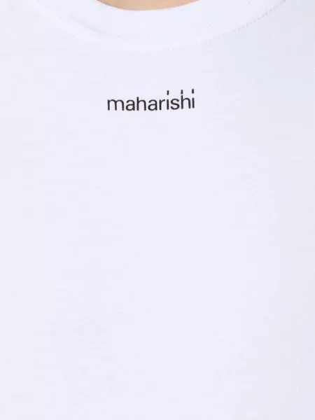 Однотонная футболка Maharishi белая