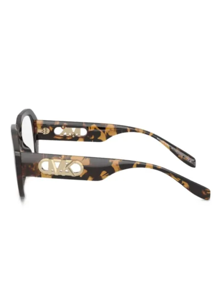 Ochelari de soare Michael Kors cu imprimeu geometric maro