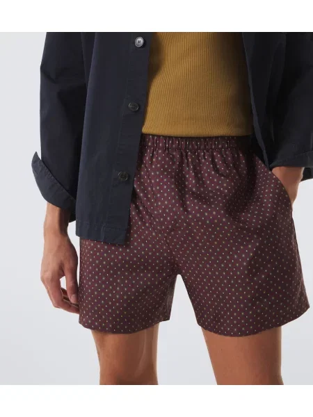Pantaloni scurți Saint Laurent de mătase cu imagine