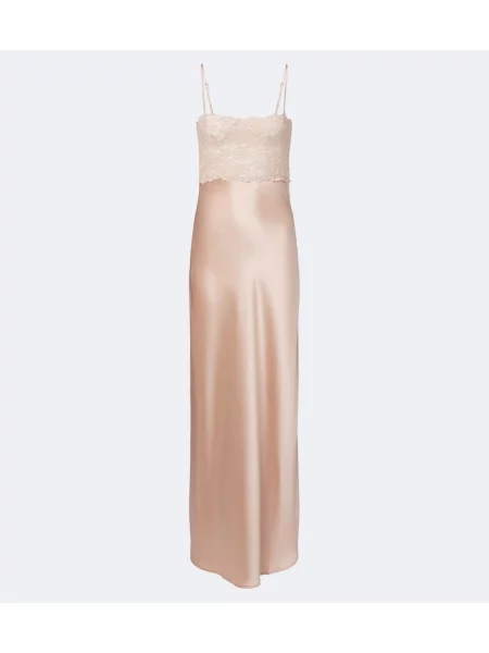 Rochie Aya Muse din satin bej