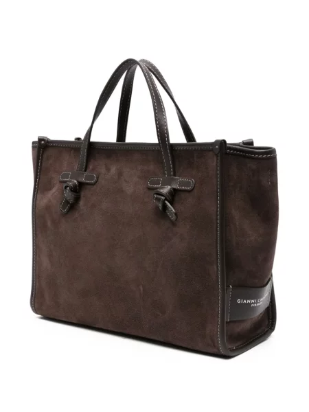 Τσάντα shopper Gianni Chiarini σουέτ καφέ
