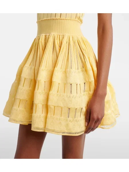 Rochie Alaïa tricotate galben