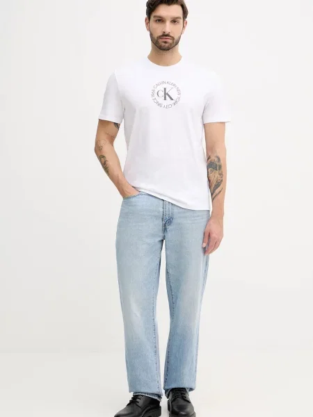 Calvin Klein Jeans tričko biela