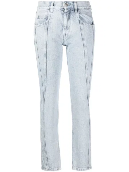 Blugi drepți Isabel Marant albastru